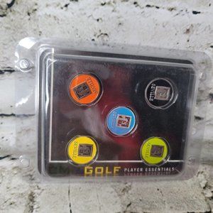NEW CMC Seville Golf Club Golf Ball Markers 5-Pack Metal  1 Inch Round